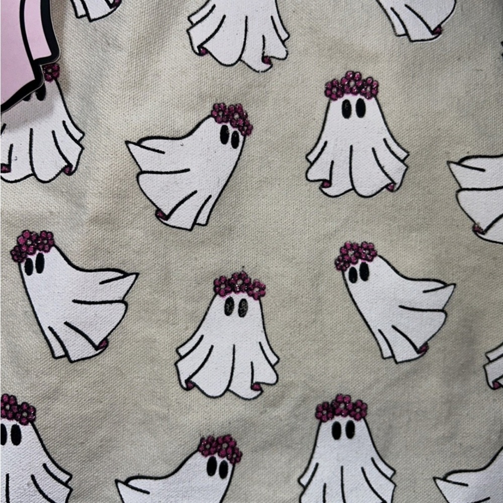 Pink Ghost Tote Bag